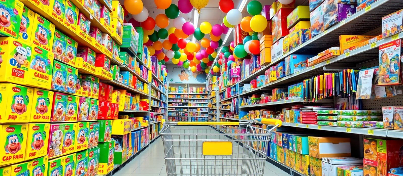 Corredor da loja A Fonte Atacado cheio de mercadorias